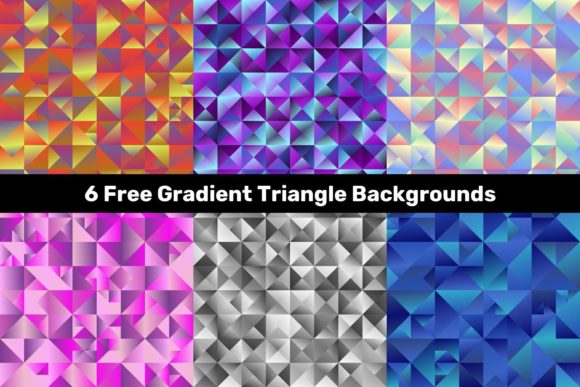 6 Free Gradient Triangle Backgrounds