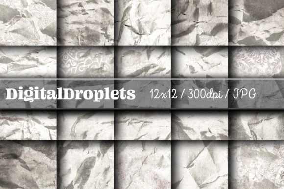 Elegant Vintage Textures: Olden Damask Paper Vol. 21 Collection