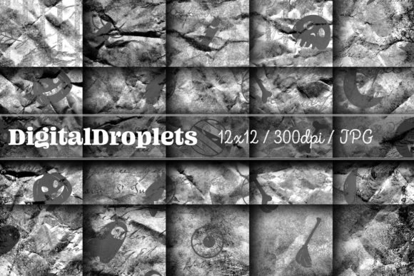 Halloween Goth Vol. 20 Collection: Grungy Textured Paper Designs