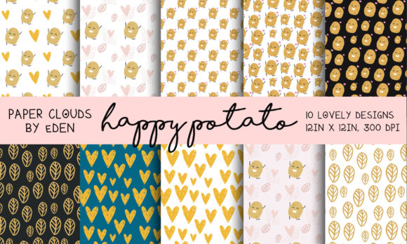 Happy Potato Digital Paper Bundle: Elevate Your Creative Projects
