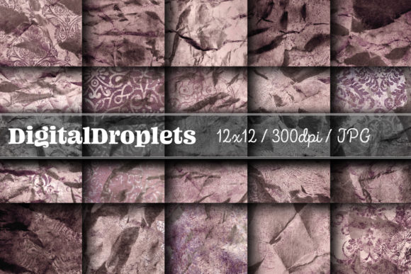 Olden Damask Paper Vol. 12 | Vintage Texture Collection